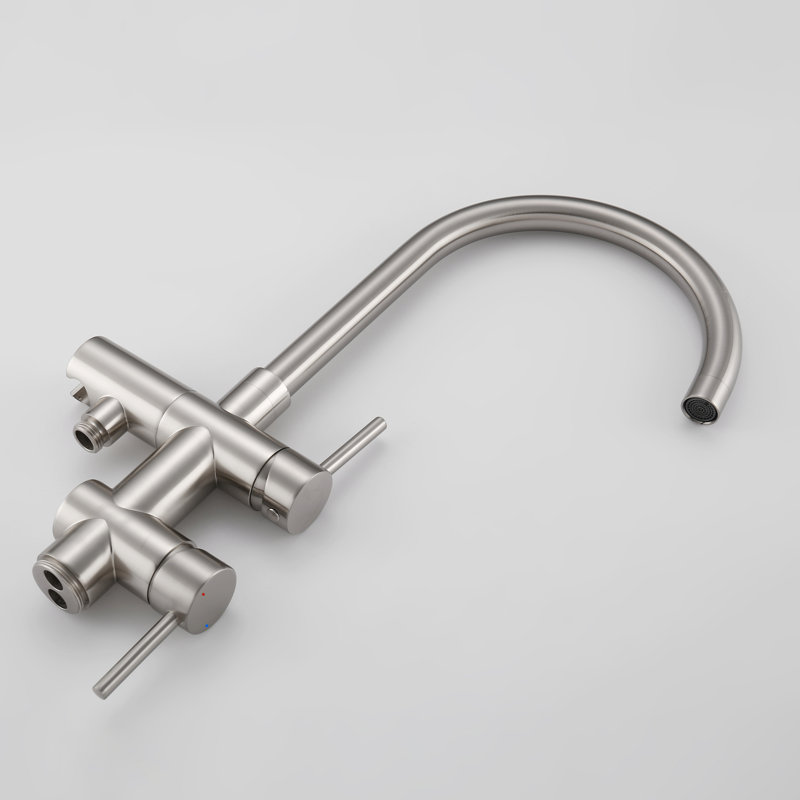 Freestanding Tub Filler With Hand Shower, 360° Swivel Spout, Cupc Ceramic Valve, High-Flow 3.9 GPM, 304 Stainless Steel, Matte Black / Brushed Gold / Brushed Nickel