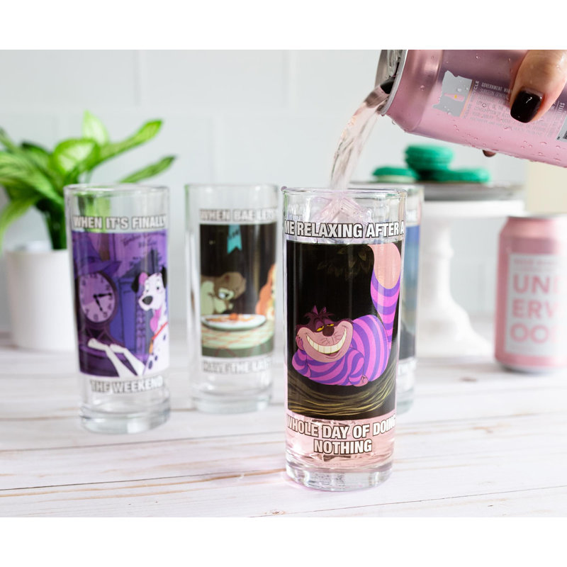 Disney Memes 4 pièces 10 oz. Ensemble de verres à boire