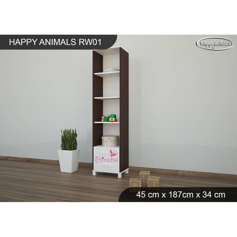187cm H X 45cm W Cube Unit Kids Bookcase, Wenge Chestnut
