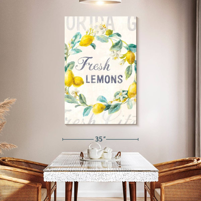 Kema Floursack Lemon Bright Wall Sign, 51" H x 34" W