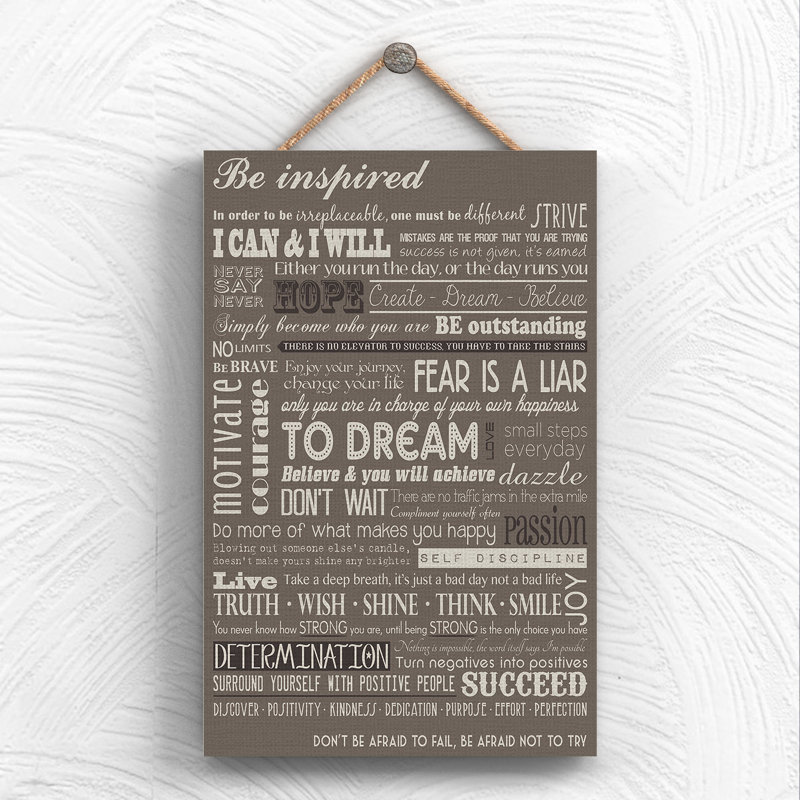 Be Inspired - Print on MDF