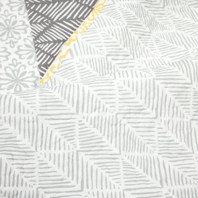 Bohemian 100% Cotton Reversible 3-Piece Quilt Set