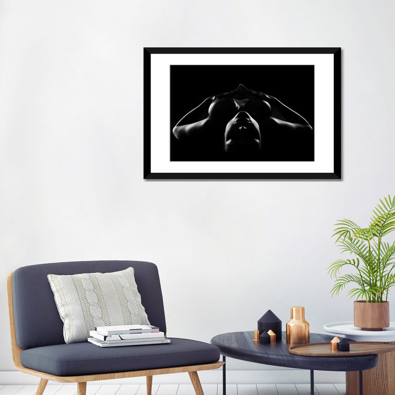 Modern & Contemporary, Picture Framed Paper, Black, 24" H x 32" W