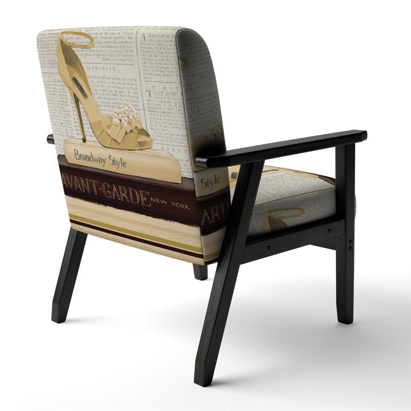 «Graiden - Gold Fashion High Hells III - Fauteuil d'appoint rembourré Glam