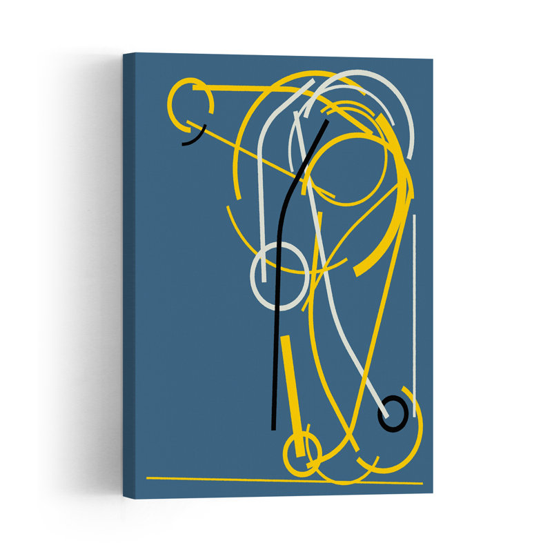Flowing Geometric Lines Abstract Contemporary Geometric Horse Wall Art Print, 24" H x 16" W
