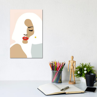 Femme No. 22 Rectangle by Blek Prints - Wrapped Canvas Print