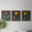 «Midnight Tulip IV», ensemble de 3 peintures sur toile encadrées-1117917272-1117917275