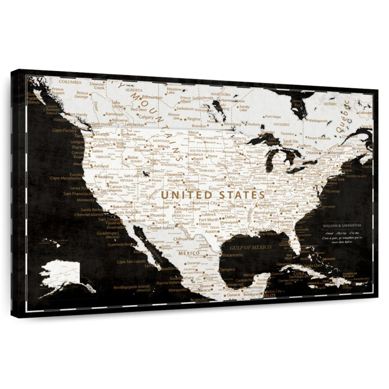 Épinglette personnalisée sur fond noir Ameere USA, H 32 po x l 48 po, Oui