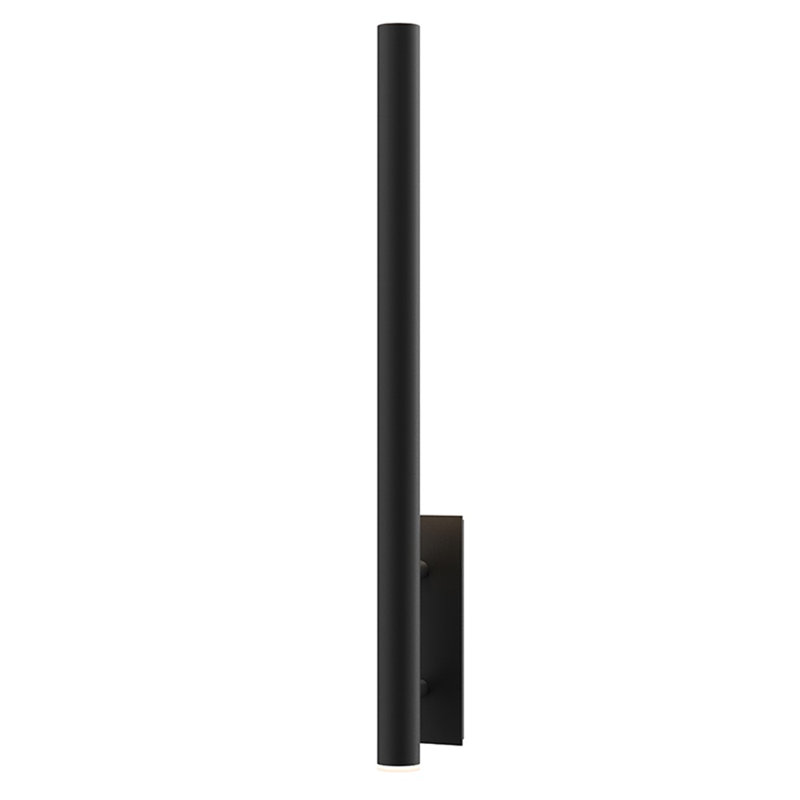 Flue Aluminium LED Armed Sconce, 40" H x 5" W x 4.75" D, Black