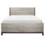 Élégante chambre avec grand lit gris - Finition du lit de la planche