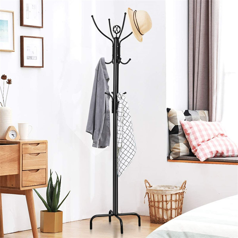 Enville Steel Freestanding 12 - Hook Coat Rack