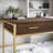 Huddleston Martha Stewart 3 Drawer Home Office Desk with Metal Frame and Hardware-90801374