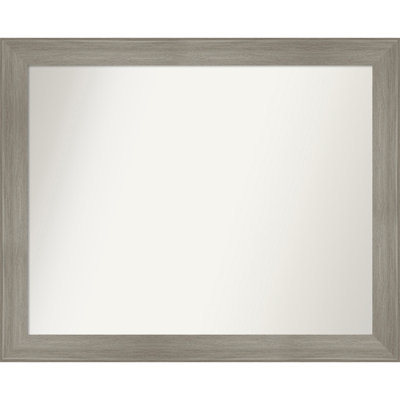 Grand Narrow Non-Beveled Framed Wall Mirror