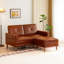 Canapé modulaire Charney de 61 po de largeur avec repose-pieds, causeuse rembourrée en forme de L 2 places, canapé modulaire pour petit salon, appartement, studio, bureau-133995072