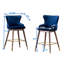 Ensemble de 2 tabourets à oreilles à hauteur de comptoir rembourrés en tissu Leland-999193756