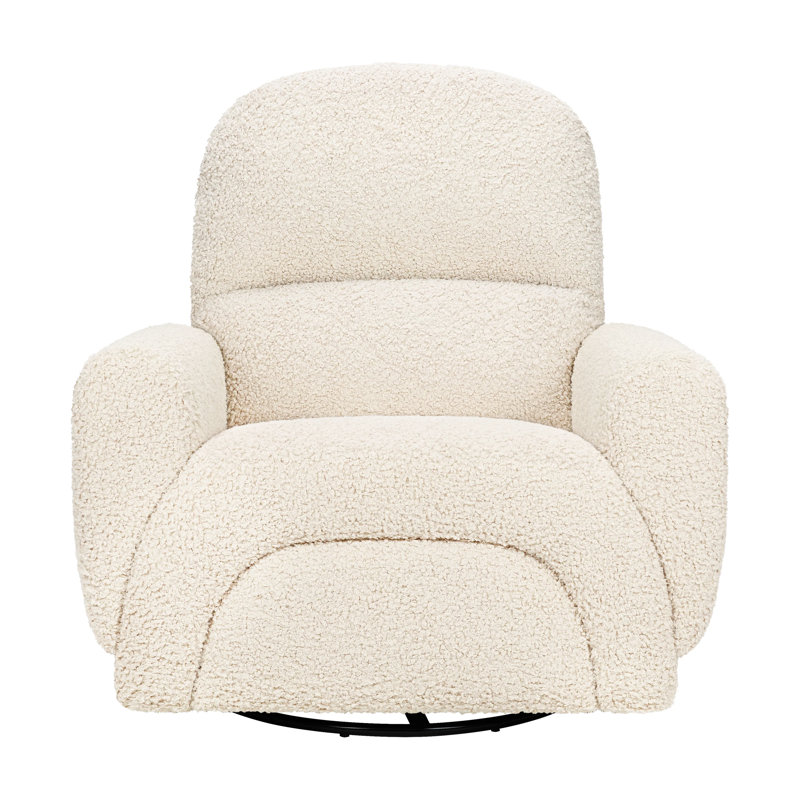 Rainbow Recliner and Swivel Glider, Teddy Loop Almond Sherpa