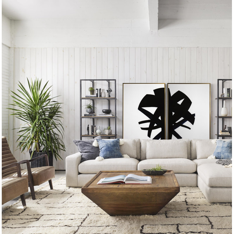 Drake Solid Wood Coffee Table, Reclaimed Fruitwood