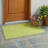 3' X 5' Moss Green Geometric Washable Non Skid Indoor Outdoor Area Rug