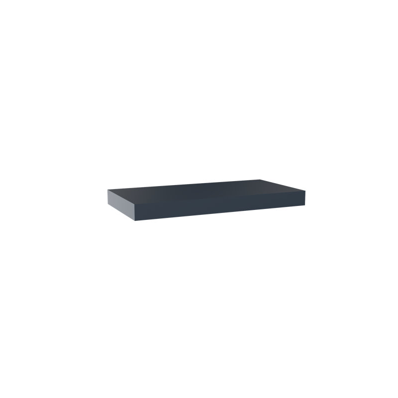 Painted Wood Floating Shelf, Blue
