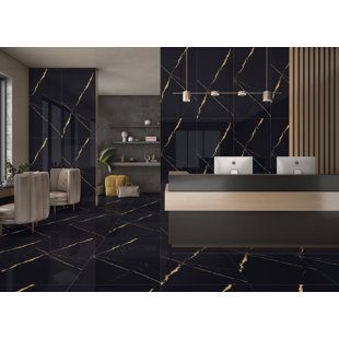 Marques Gold Black Polished (24x48)