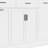 Multi-Functional Storage Sideboard, Trash Can Storage, Sliding Door Cabinet & 3-Tier Spice Rack,Kitchen Island Table For Kitchen, Dining Room (White)-1676578239