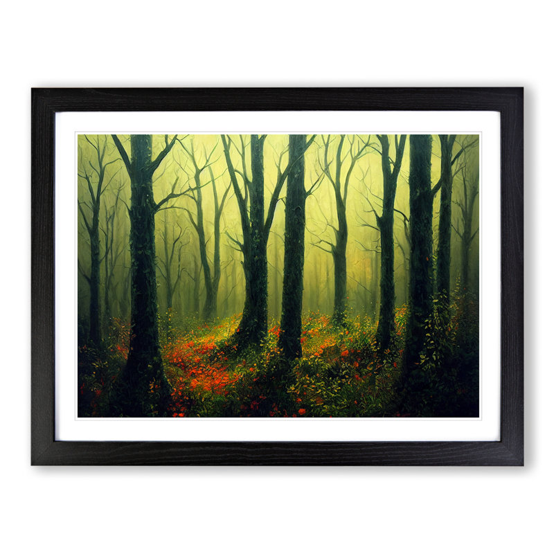 Forest Vol.3 - Single Picture Frame Painting, Black Framed, 46cm H x 64cm W x 2cm D