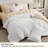 Bedsure Tufted Boho Queen Comforter Set – 3-Piece Bright White Shabby Bedding，Farmhouse Jacquard Bed Set with Embroidery, All-Season Softness for Cozy Bedrooms & Boho-Chic Gifts-105490883-105490881