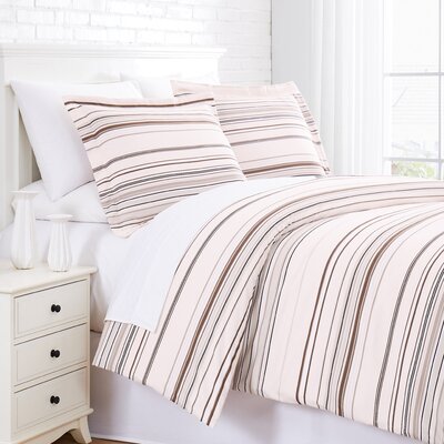 Coastal Stripes Collection Microfiber Reversible Duvet Cover Set -  SouthShore Fine Linens, MF-DUV-STRIPE-TPE-TW