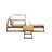 Acacia Wood Lounge Chair with Ottoman-1674264504