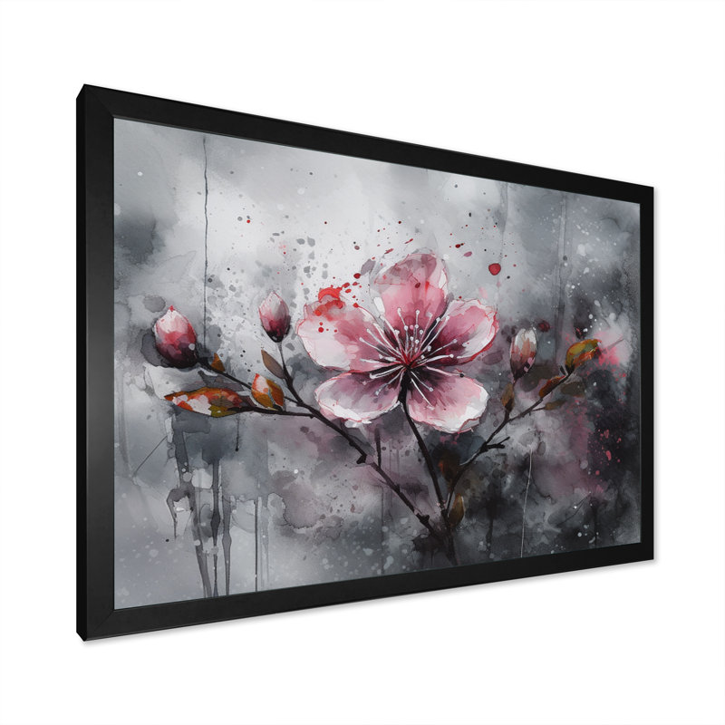 «Roziyah Apple Tree», reproduction d'art sur toile, Cadre photo noir, H 12 po x l 20 po x P 1 po