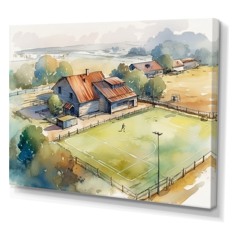 «Robinia Soccer Field Adventures III», reproduction sur toile, H 30 po x l 40 po x P 1,5 po, Toile tendue