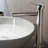Blossom Chrome Finish Tall Single Hole Vessel Sink Faucet – Modern Solid Brass Bathroom Vanity Faucet with Single Handle and Water Supply Hose-26720411