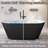 59'' x 30'' Freestanding Contemporary Soaking Acrylic Bathtub with Overflow and Drain-94374974