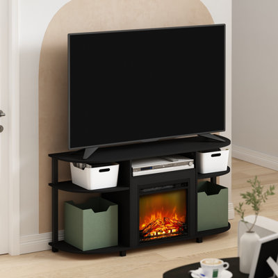 Beitske TV Stand for TVs up to 55" with Electric Fireplace Included by Wade Logan