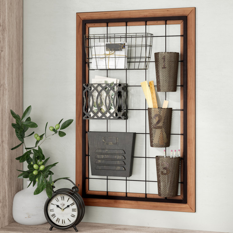 Retford Wood and Metal Magazine Rack