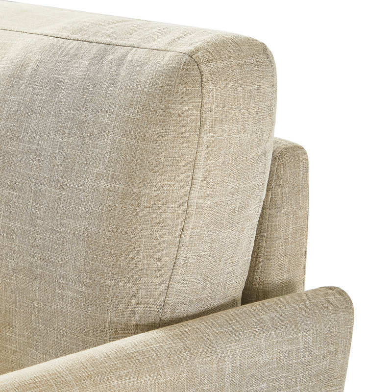 Canapé à accoudoirs évasés 75,38 po Asiha, Beige