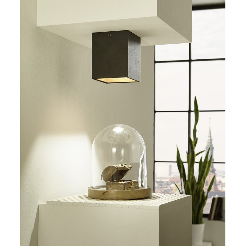 Anabel LED Flush Mount, Black/Gold