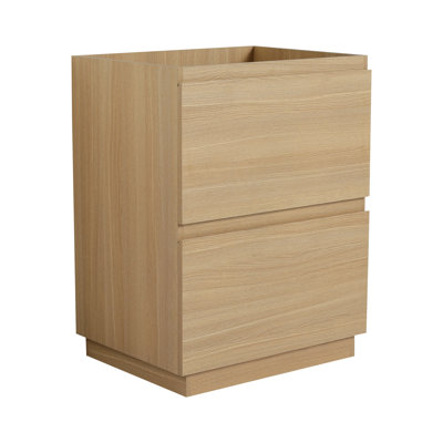 Meuble-lavabo autoportant 24 po - Opulence en bois d'ingénierie à double tiroir attrayante
