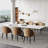 Russile 9 - Piece 94.48'' Extendable Sintered Stone Dining Table With 8 Leather Chairs Dining Set-1856547665-1856886560