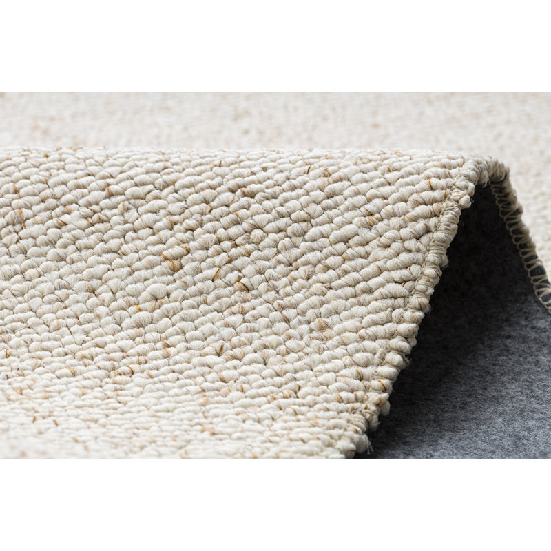 Oveta Solid Colour Area Rug, Cream coloured, Rectangular 200 x 290cm