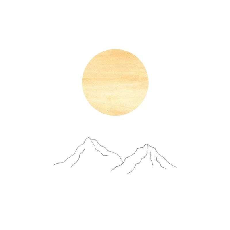 Sun And Mountains - Painting on Canvas, Wrapped Canvas, 101.6cm H x 66.04cm W x 3.81cm D