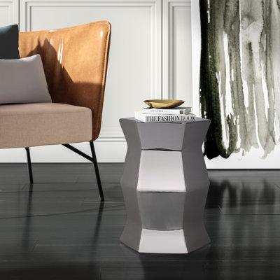 Debrorah Ceramic Accent Stool
