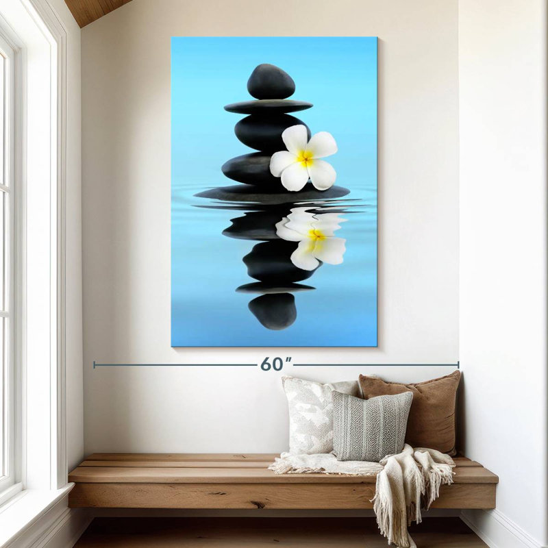Kerrick Zen Stone Plumeria, 51" H x 34" W