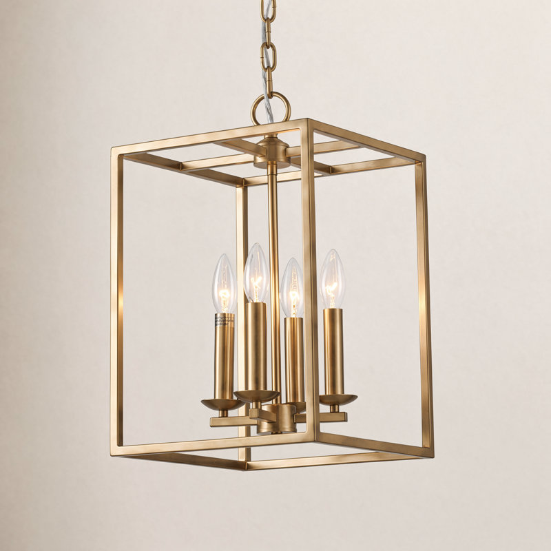 4-Light Pendant, Brass