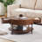 30.47'' Round Coffee Table With Drawers-882537522