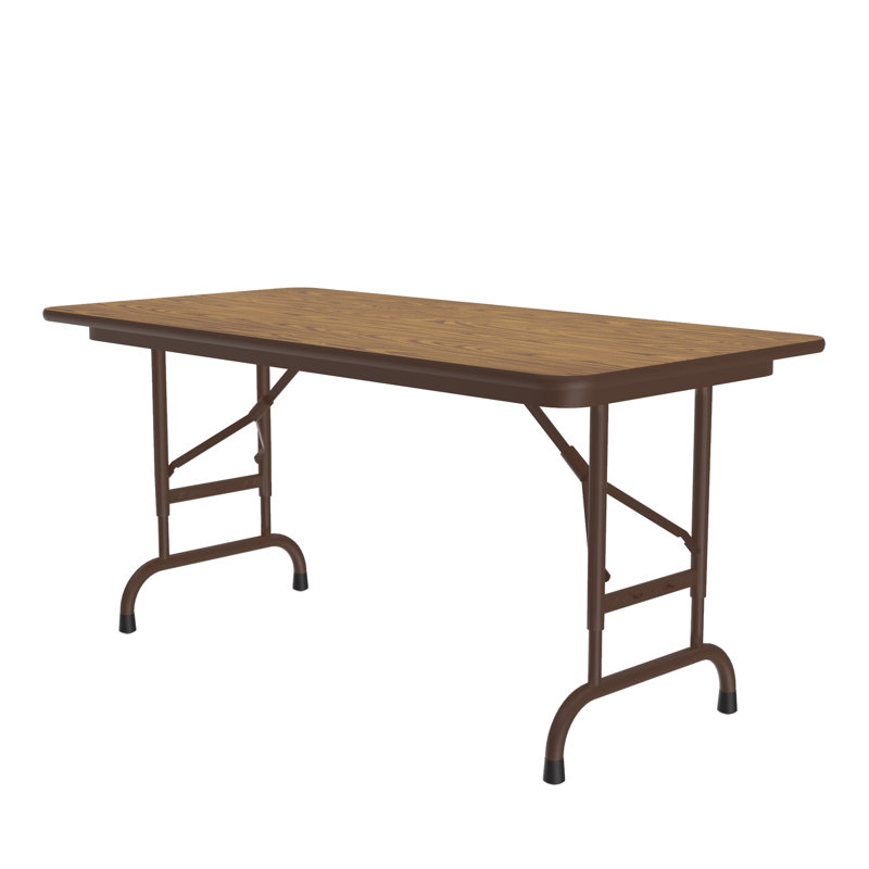 Table commerciale pliable Correll, H 29 po x L 72 po x l 24 po, Brun