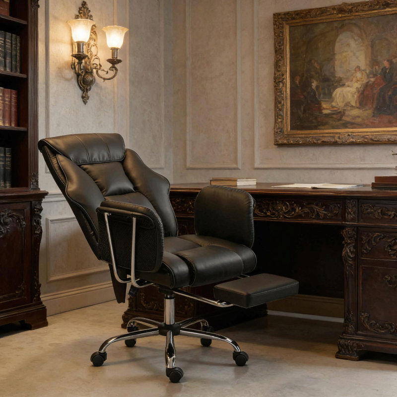 Fauteuil de bureau à haut dossier, fauteuil de bureau de direction, fauteuil de bureau de massage