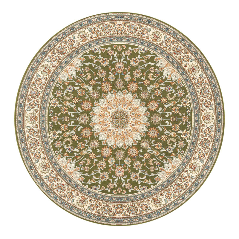 Tapis d'extérieur traditionnel, Rond 7 pi 10 po