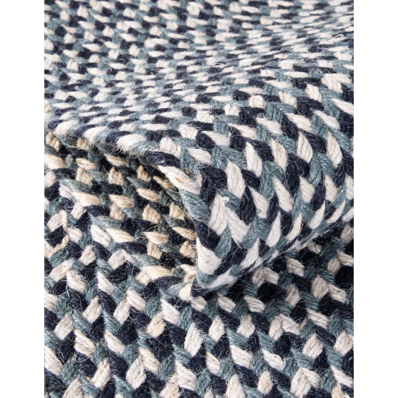 Tapis contemporain bleu Aideen, Ovale 2 pi x 3 pi 1 po
