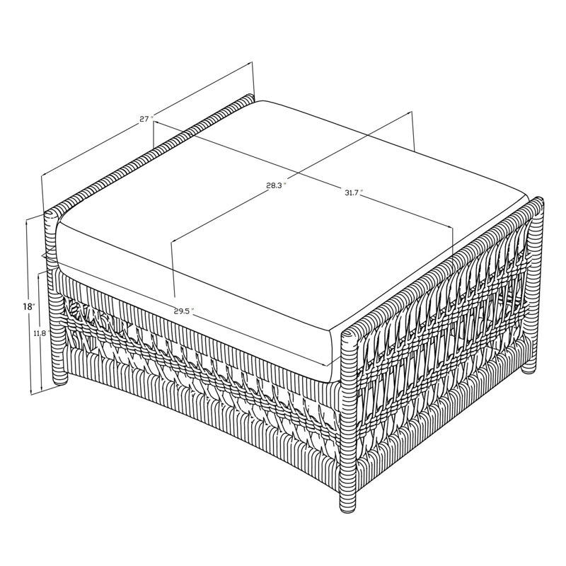 Winder Outdoor Ottoman